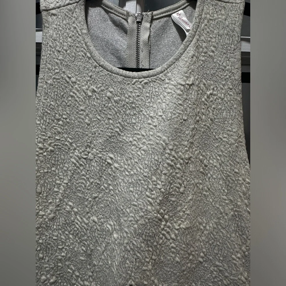 NWT Xhilaration Ivory Sleeveless Floral Embroidered Dress - Picture 6 of 11